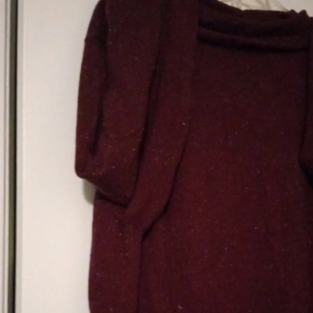 J. Jill Women's Deep Burgundy W/White Dots Cowl Neck Sweater SizeXL - Picture 4 of 6